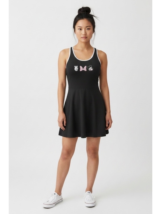 Disney Dresses & Skirts - NWT Disney x ALDI Mickey Minnie Mouse Athleisure Exercise Dress Shorts Black, S